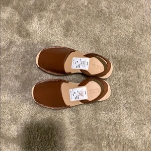 Brown wedge shoes